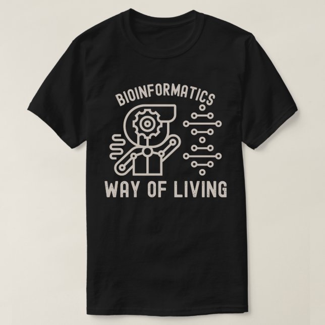 Camiseta Bioinformática, modo de vida (Frente do Design)