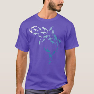Camiseta Biol Marinho do Lover do Tubarão Branco do Excelen