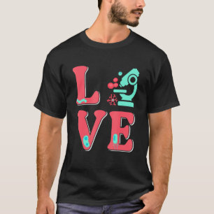 Camiseta Biologia Amor Biólogo Microbiologia Microscópio
