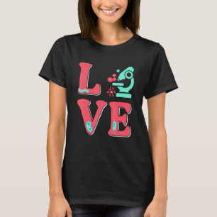 Camiseta Biologia Amor Biólogo Microscópio Microbiologia