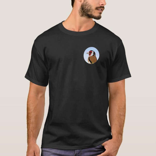 Camiseta Biologia Animal da Aves da Goldfinch (Frente)