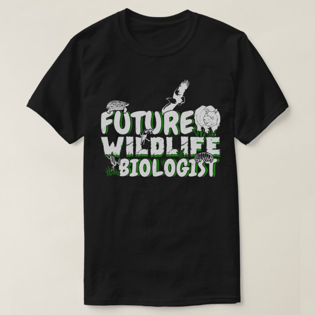 Camiseta Biologia Animal Futuro Biólogo da Vida Selvagem Pr (Frente do Design)
