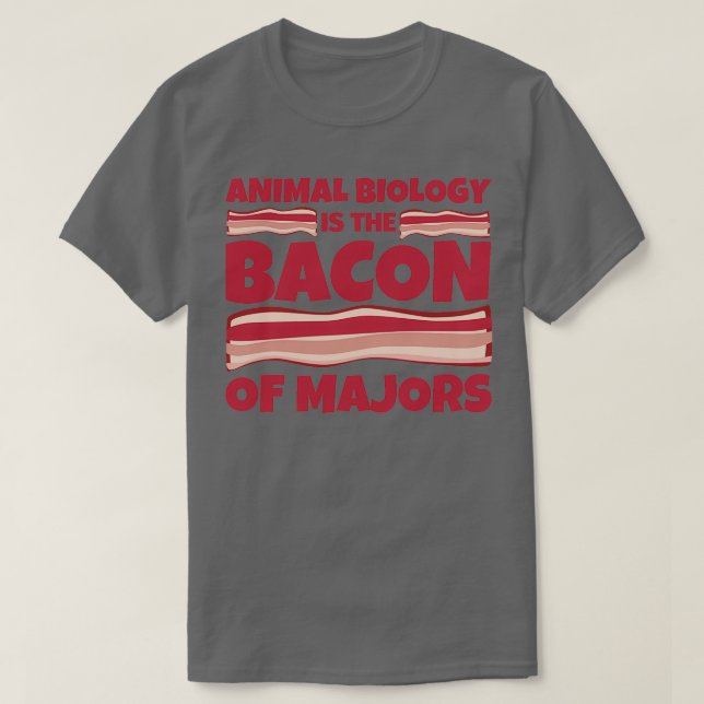 Camiseta Biologia Animal Oferece bacon de maiores TShir Clá (Frente do Design)