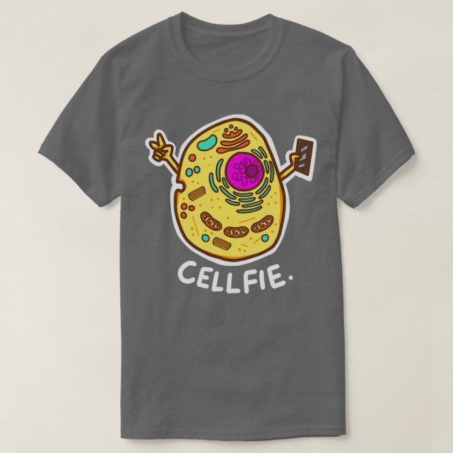 Camiseta Biologia da Ciência Engraçada da CellFie (Frente do Design)