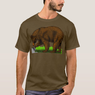 Camiseta Biologia do urso animal, mamífero castanho
