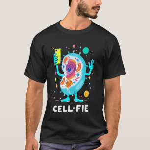 Camiseta Biologia Engraçada Ciência Fofa Celular Selfie Tro