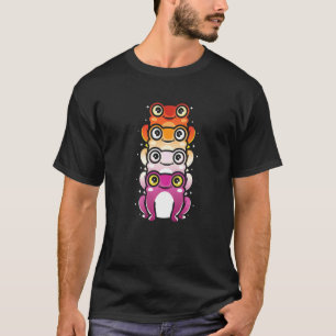 Camiseta Biologia LGBTQ Sapo de Bandeira Lésbica Amphibia