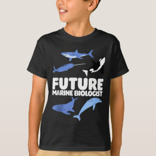 Camiseta biologia marinha crianças futuro biólogo marinho o