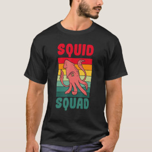 Camiseta Biologia Marinha Vintage SQUID SQUAD Ocean Biologi
