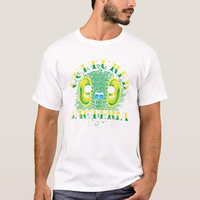 Camiseta Biologia Microbióloga Vinho Bebendo Cultivo (Frente)