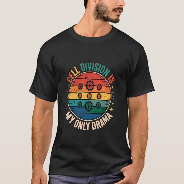 Camiseta Biologia Molecular Retro Mitose Humor Nerd Célula  (Frente)