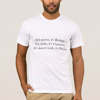 Camiseta Biologia, química, física