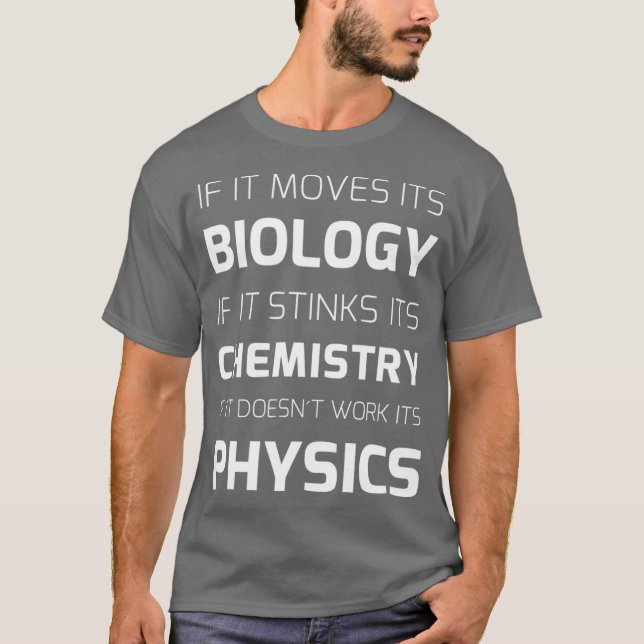 Camiseta Biologia Química Física Ciência (Frente)