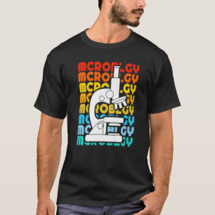 Camiseta Biologia Vintage Biologista Microscópio Microbiolo