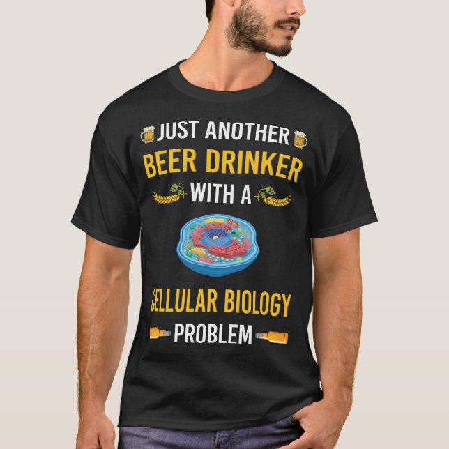 Camiseta Biólogo Celular Beer Drinker (Frente)
