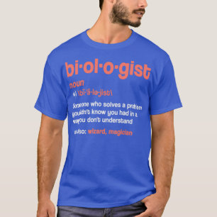 Camiseta Biólogo Definição Nout Dift Engraçado Biólogo