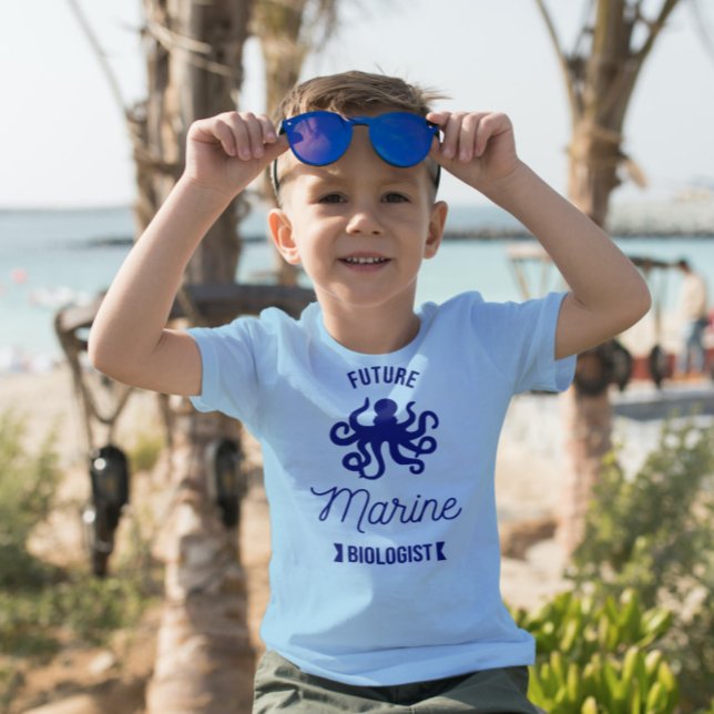 Camiseta Biólogo Futuro da Marinha - Octopus (Criador carregado)