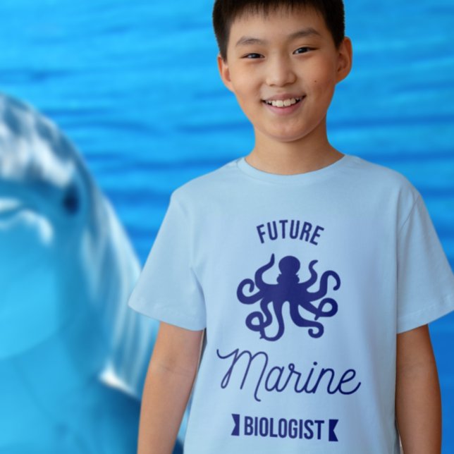 Camiseta Biólogo Futuro da Marinha - Octopus (Criador carregado)