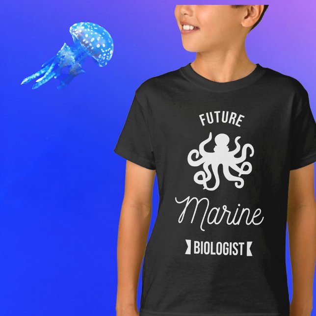 Camiseta Biólogo Futuro da Marinha - Octopus (Criador carregado)
