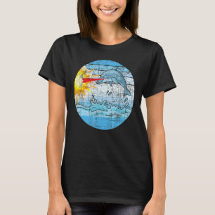 Camiseta Biólogo Marinho do Golfinho Retro Zookee Animal