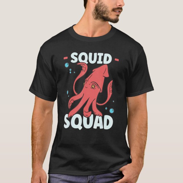 Camiseta Biólogo Marinho Lula Octopus 3 (Frente)