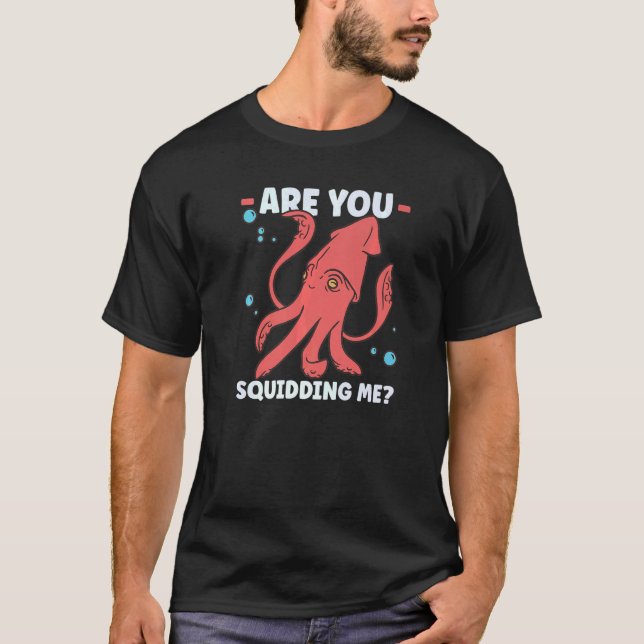 Camiseta Biólogo Marinho Lulas Octopus 4 (Frente)