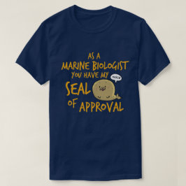 Camiseta Biólogo marinho - selo de aprovação