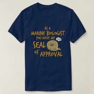 Camiseta Biólogo marinho - selo de aprovação