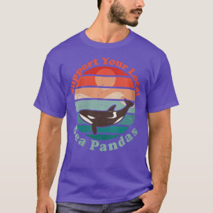 Camiseta Biólogo Marinho Womens Orcas Suporta Seu Local S