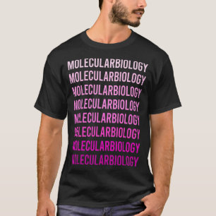 Camiseta Biólogo Molecular de Texto Rosa