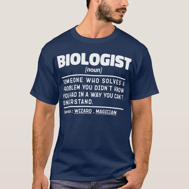 Camiseta Biólogo Noun Science Lover Estudante de Biologia L (Frente)