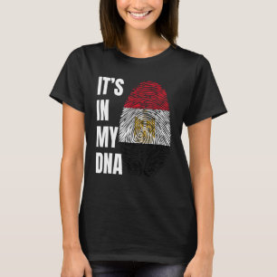 Camiseta Biometria de DNA de Impressão Digital Bandeira Egí
