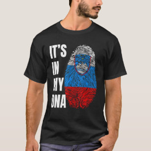 Camiseta Biometria de DNA de Impressão Digital Bandeira Esl