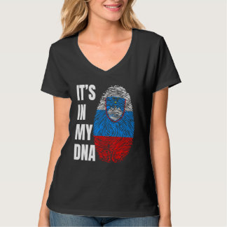 Camiseta Biometria de DNA de Impressão Digital Bandeira Esl