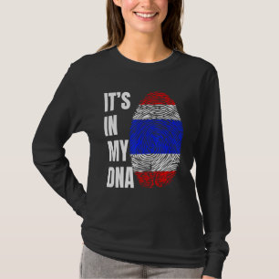 Camiseta Biometria de DNA de Impressão Digital Bandeira Tai