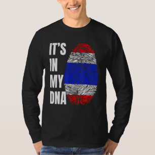 Camiseta Biometria de DNA de Impressão Digital Bandeira Tai