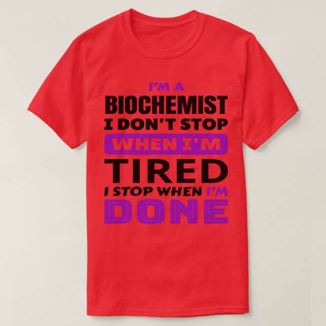 Camiseta Bioquímico Engraçado Diz Que Sou Um Cargo Bioquími (Frente do Design)