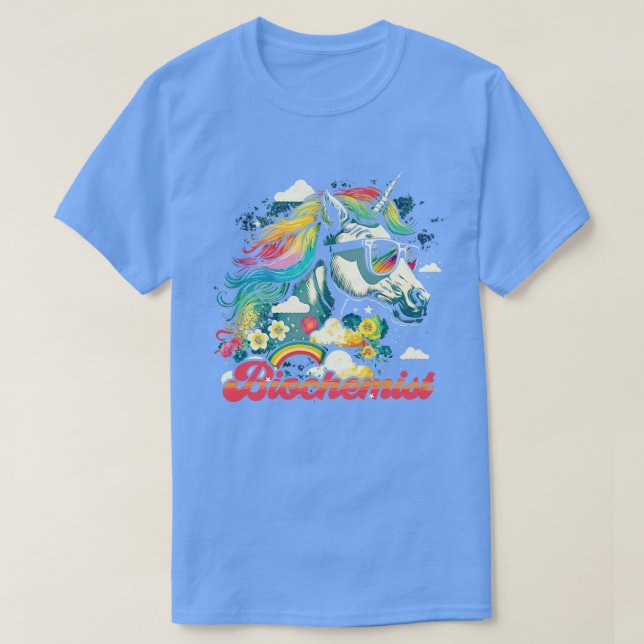 Camiseta Bioquímico Rainbow Unicorn (Frente do Design)
