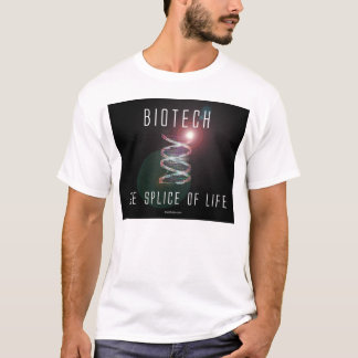Camiseta Biotech. A tala da vida. (quadrado preto)