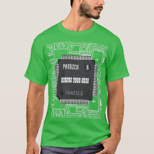 Camiseta Bip No Conselho De Circuito Impresso Com Seu Nome