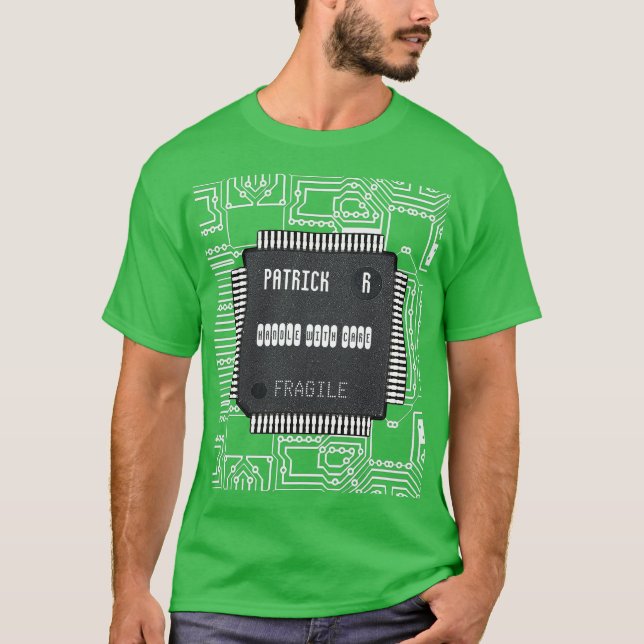Camiseta Bip No Conselho De Circuito Impresso Com Seu Nome (Frente)
