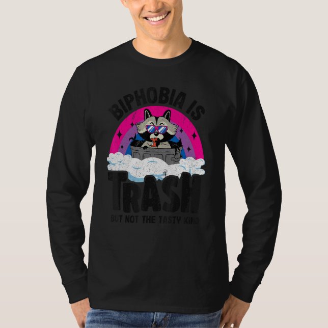 Camiseta Biphobia É Bandeira Do Orgulho Bissexual De Trash  (Frente)