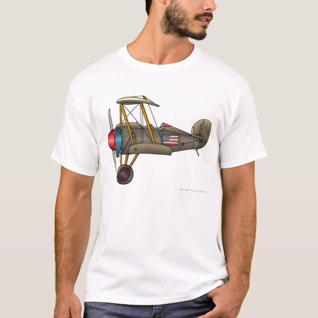 Camiseta Biplano do vintage do avião (Frente)
