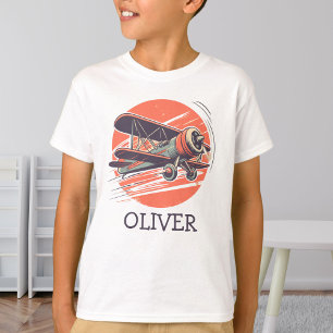 Camiseta Biplano Vintage Retro Personalizado
