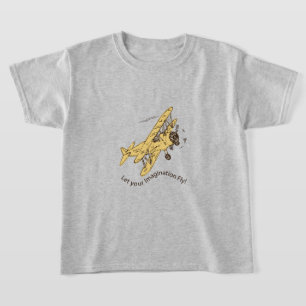 Camiseta Biplanos Art Deco - deixe sua imaginação voar.