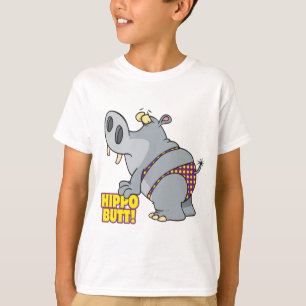 Camiseta biquíni bunda de hipopótamo