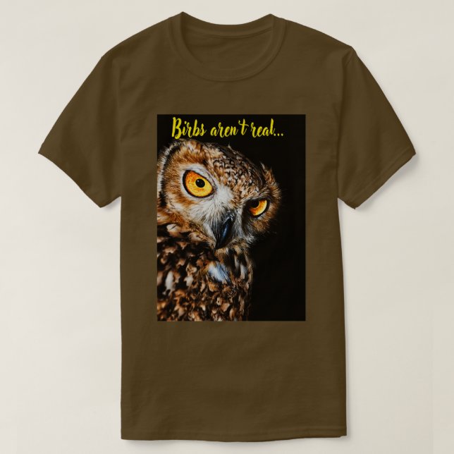 Camiseta Birbs não é real (Frente do Design)