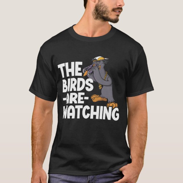 Camiseta Bird Assistindo a família de amigos do Pássaro Bon (Frente)