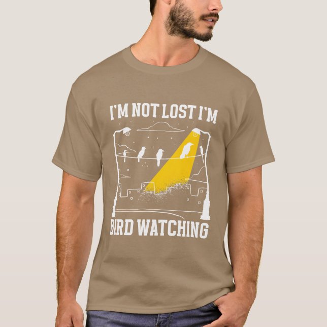 Camiseta Bird Assistindo presente de pássaro bonito (Frente)