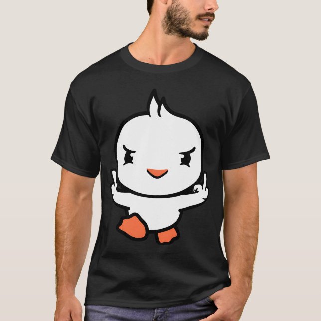 Camiseta Bird Bad Middle Finger Show Evil Boy Insult Funny  (Frente)